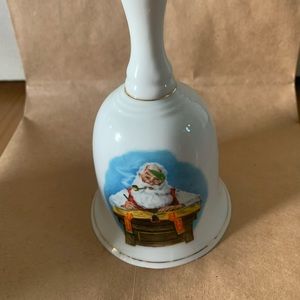 Norman Rockwell 1986 Vintage Santa “checking his list” Bell holiday decor